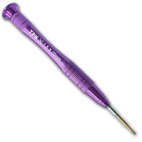 Flathead 1.5 mm Slotted Screwdriver Flat Blade Magnetic Tip Rotating Cap Repair Hand Tool 25mm Blade Length