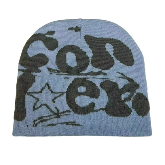 Slouch Cotton Knitted Winter Warm Skull Caps Knitted Knitted 2000s Accessories Unisex Skull Caps Ski Cycling Outdoor