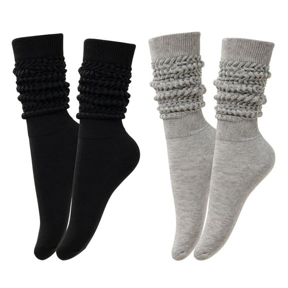 Slouch Scrunch Socks for Women, Long High Tube Socks Women