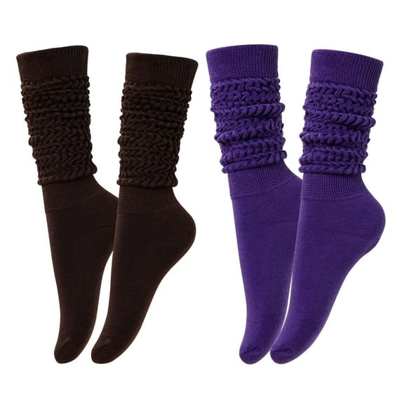 Slouch Scrunch Socks for Women, Long High Tube Socks Women
