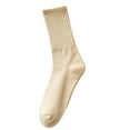 thumbnail image 1 of Slouch Sock for Women Under 5$, Khaki Sustainable Fashion Baberdicy Womens Socks Solid Color Socks Colorful Lightweight Cotton Pile Socks Athletic Socks, 1 of 3