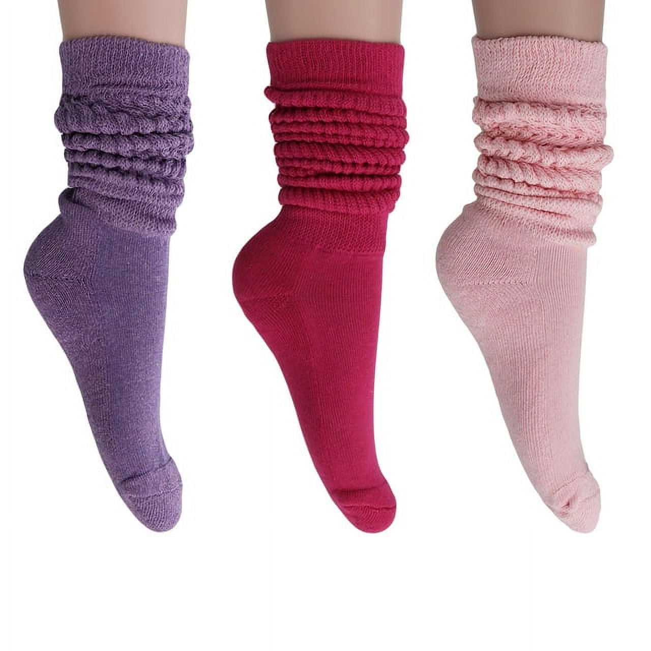 Slouch Socks Colorful Slouchy Scrunch Knee Socks Shoe Size 5-10 (Purple ...
