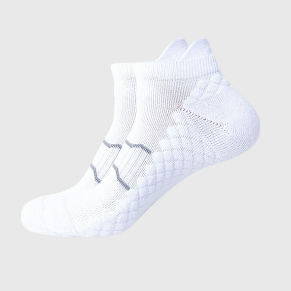 Slouch Socks Women New Ladies' Fashionable Solid Color Odor Proof Sports Sweat Absorption Slip Low Cut Socks White Free Size