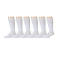 thumbnail image 1 of Slouch Socks for Men, Extra Slouch Cotton Boot Socks (10-13) (6 Pairs, White), 1 of 1