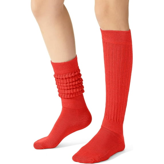 Slouch Socks for Women, Knee High Boot Long Socks, Cotton Tube Socks for Women 1 Pairs