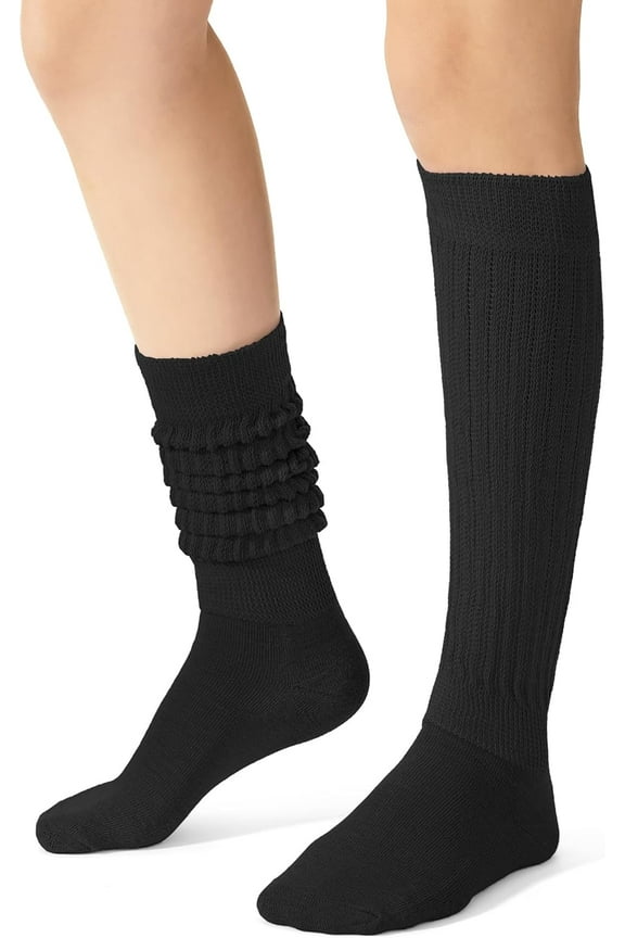 Slouch Socks for Women, Knee High Boot Long Socks, Cotton Tube Socks for Women 1 Pairs