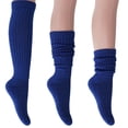 thumbnail image 1 of Slouch Socks for Women Extra Heavy Extra Long Shoe Size 5-10 - (Parliament, 3 Pair), 1 of 5