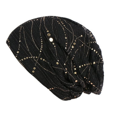 Slouchy Beanie Hat Headwear Women Frontal Lace Cross Bonnet Hijab Turban Hat Chemo Cap