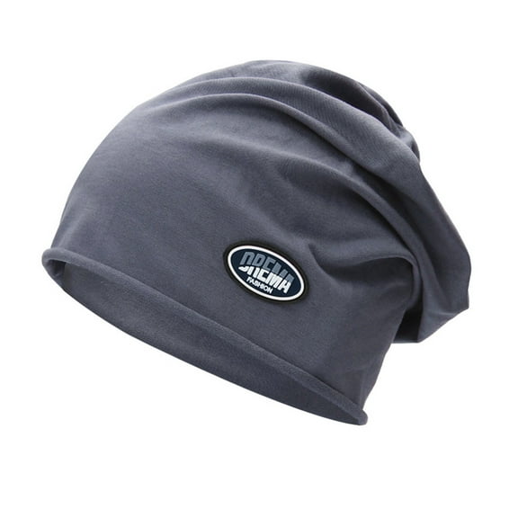 Slouchy Beanie for Men Cotton Skull Cap Fall Fashion Men's Hats & Caps Soft Stain Lined Mens Beanies Brown