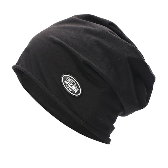 Slouchy Beanie for Men Cotton Skull Cap Fall Fashion Must Have Men's Hats & Caps Cozy Stain Lined Mens Beanies Black
