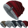 thumbnail image 1 of Slouchy Beanie for Men Winter Hats for Guys Cool Beanies Mens Lined Knit Warm Thick Skully Stocking Binie Hat, 1 of 4