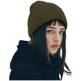 thumbnail image 1 of Slouchy Beanie for Men and Women Classic Cuffed Beanies Solid Colors Knitted Caps Olive Green, 1 of 6