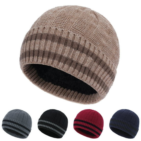 Slouchy Beanie for Women Men Winter hat No Brim Knit Cuffed Warm Men's Beanies for Running Hunting