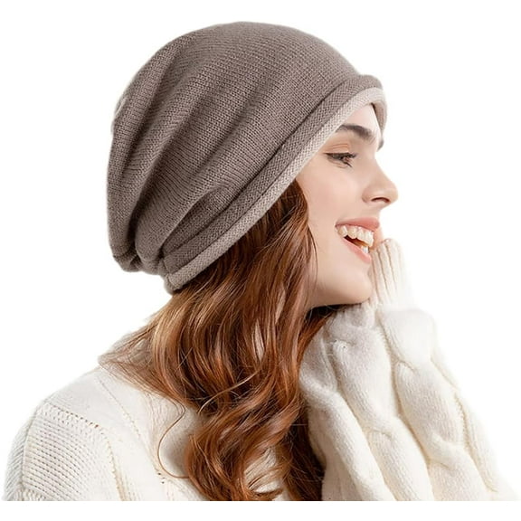 Slouchy Beanies for Women Winter Soft Warm Hat Skull Cap Ladies Knit Wool Beanie hat for Women