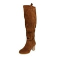 thumbnail image 1 of Slouchy Knee High Boots Suede Pointed Toe Chunky Heel Women Tall Fall, 1 of 8