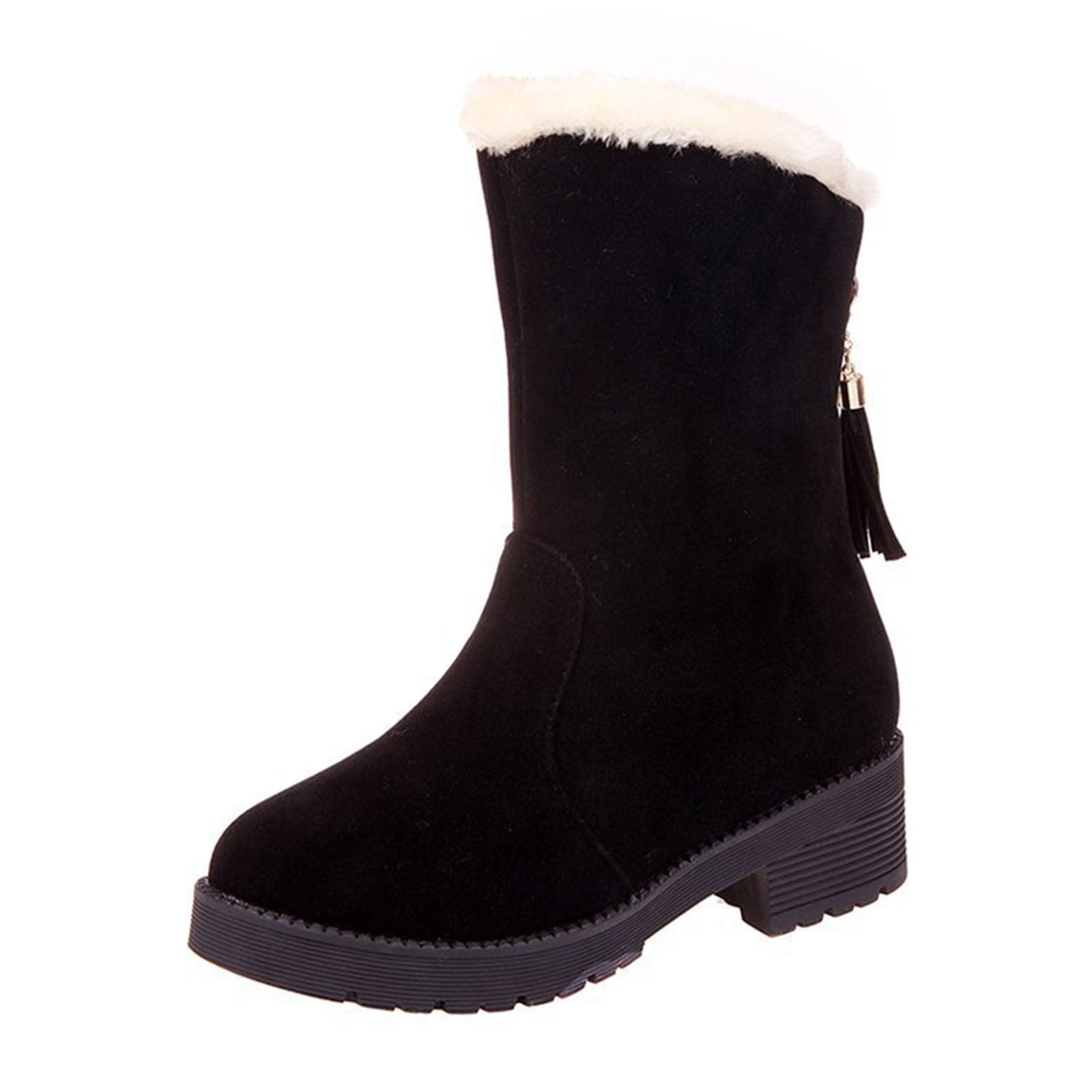 Slouchy MidCalf Snow Boots for Women Slip on Outdoor Winter Booties