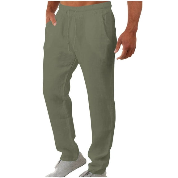 Slouchy Pants for Men Comfort Casual Loose Straight Leg Lounge Pants Beach Resort Outfits Travel Airplane Pants