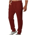 thumbnail image 1 of Slouchy Pants for Men Comfort Casual Loose Straight Leg Lounge Pants Beach Resort Outfits Travel Airplane Pants, 1 of 6