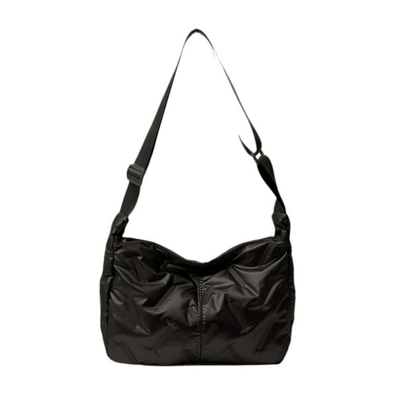 Slouchy Satchel 11.81x7.87x3.93in PU Soft Shoulder Bag Black Silver Relaxed Tote Handbag Casual Structured Everyday Purse Lightweight Crossbody Work to Weekend Versatile Tote