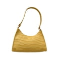 thumbnail image 1 of Slouchy Shoulder Bag 9.64x6.88x2.55in PU Textured Handbag White Yellow Green Black Pink Adjustable Strap Crossbody Purse Casual Tote Relaxed Style Lightweight Purse Everyday Versatile Satchel​, 1 of 6