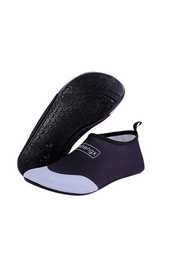 Slouchy Socks for Women Beach Socks for Men Women, Water Shoes Breathable Socks for Swimming Surfing Diving Black S