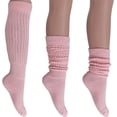 thumbnail image 1 of Slouchy Socks for Women Pack 3 Pairs Cotton Shoe Size 5 to 10 - Pink, 1 of 15