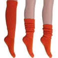 thumbnail image 1 of Slouchy Socks for Women Pack 3 Pairs Cotton Shoe Size 5 to 10 - Orange, 1 of 11