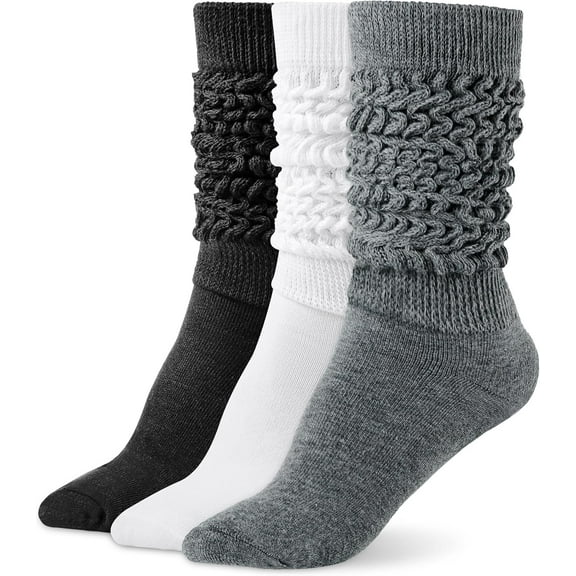 Slouchy Socks for Women Slouch Scrunch Knee High Boot Socks Soft Long Socks Cozy Crew Socks Leg Warmers