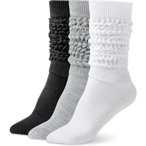 Slouchy Socks for Women Slouch Scrunch Knee High Boot Socks Soft Long Socks Cozy Crew Socks Leg Warmers