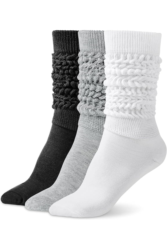 Slouchy Socks for Women Slouch Scrunch Knee High Boot Socks Soft Long Socks Cozy Crew Socks Leg Warmers