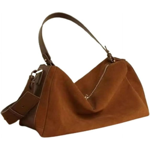 Slouchy Suede Cloud Hobo Bags Women Satchels Shoulder Bag Crossbody Phone Purse Trendy Top-handle Tote Handbag