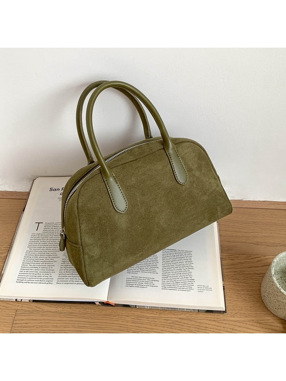 Slouchy Suede Shoulder Bag for Women Underarm Tote Work Purse Handbag Travel Fall Winter Everyday Carryall