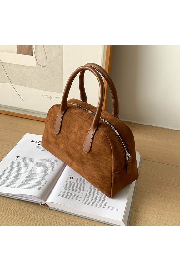 Slouchy Suede Shoulder Bag for Women Underarm Tote Work Purse Handbag Travel Fall Winter Everyday Carryall