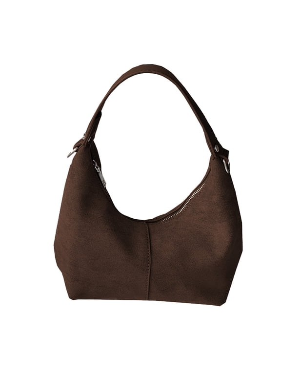 Slouchy Suede Shoulder Bags For Women Retro Crossbody Bag Tote Bag Satchel Bag Winter Work Purses Crescent Bag Handbag Fall