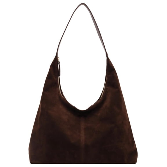 Slouchy Suede Shoulder Bags Underarm Bag Womens Tote Bag Work Purses Crescent Bag Suede Handbag