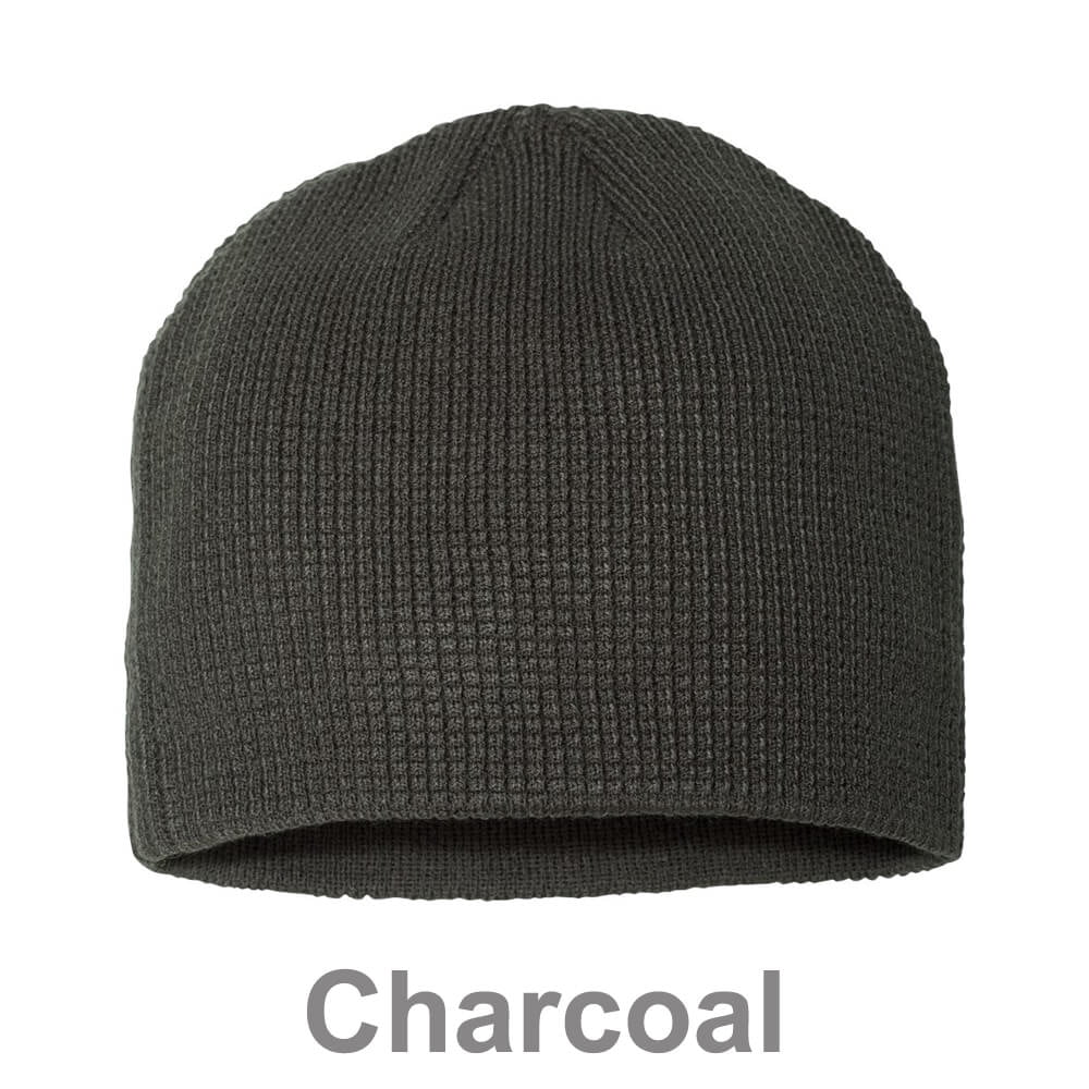 Charcoal Gray Wool Slouchy Knit Hat Charcoal Grey Thick Slouchy Knit Oversized Beanie Cap Hat  main image 4