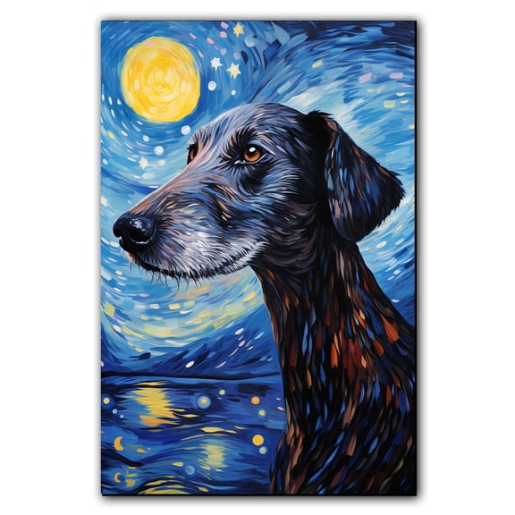 Sloughi Art Starry Night Canvas Print of Van Gogh Oil Paintings Reproduction Modern Canvas Print Artwork Abstract Landscape Pictures