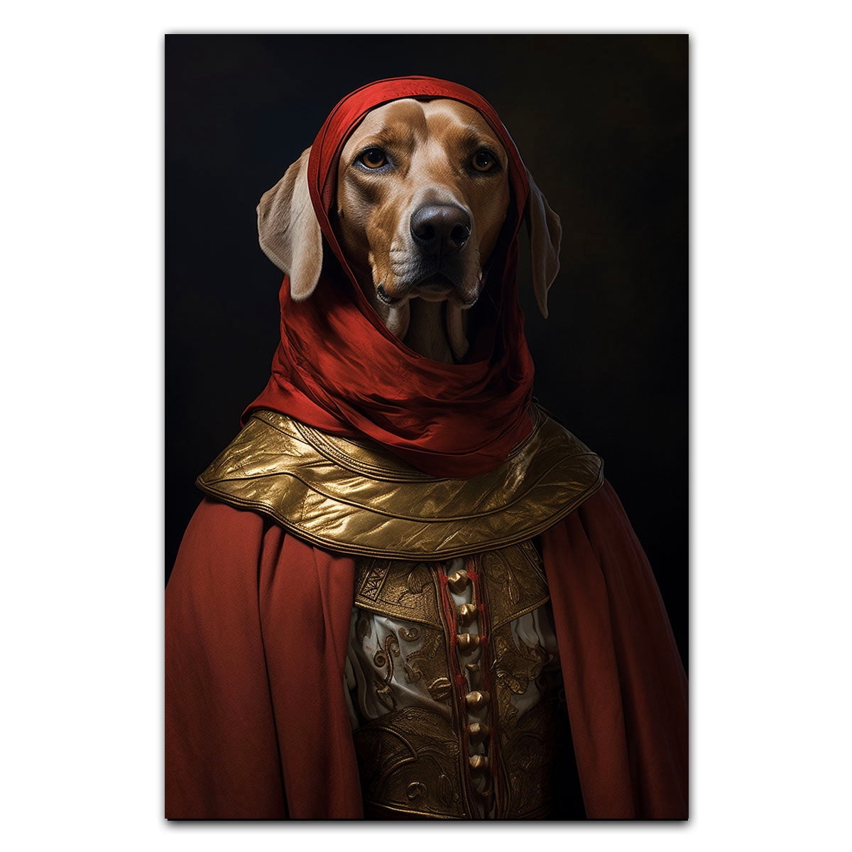 Scandinavian Dog Painting Style photo