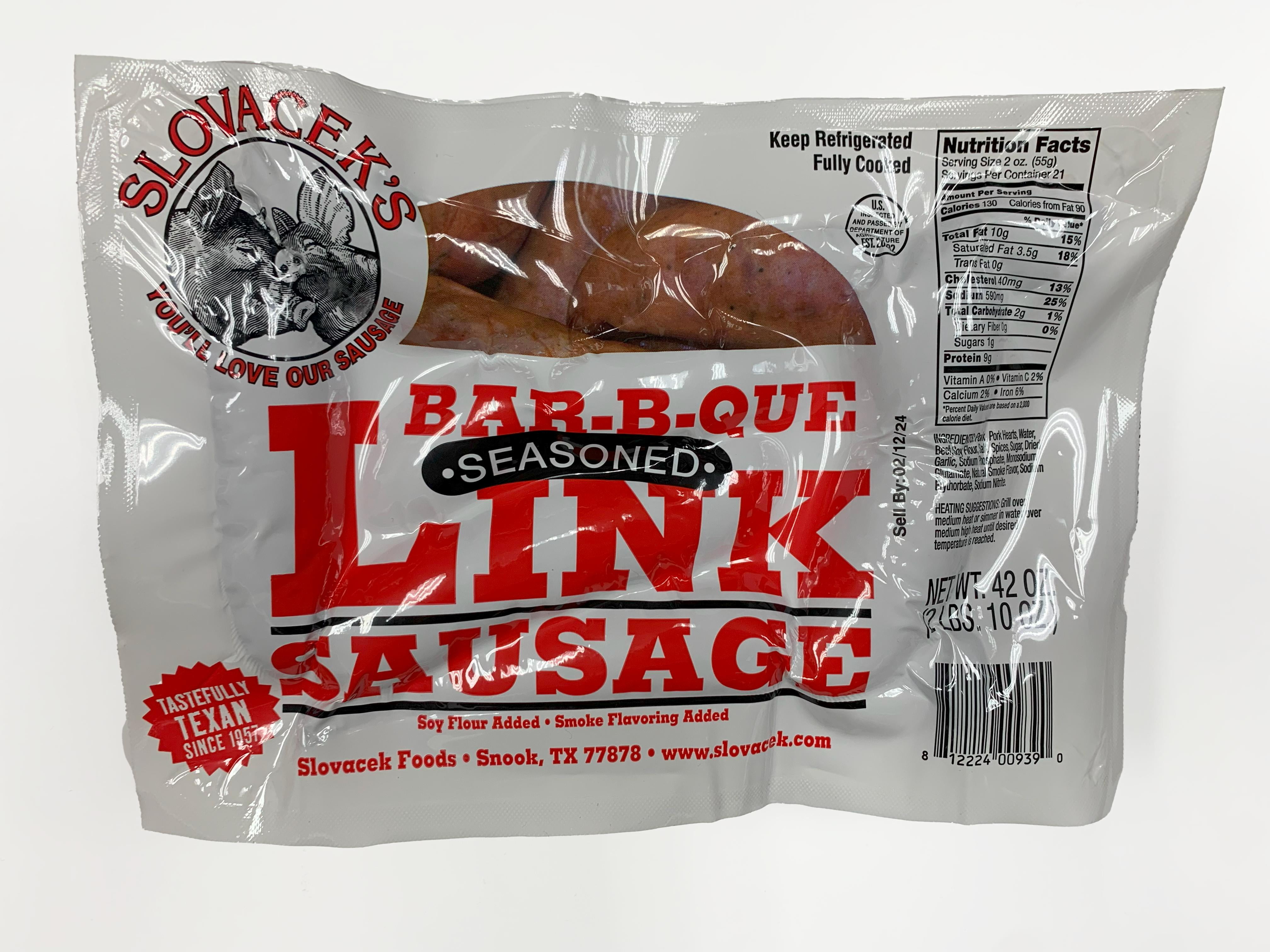 Slovacek Hickory Smoked BBQ Seasoned Sausage - 42 oz Caddy