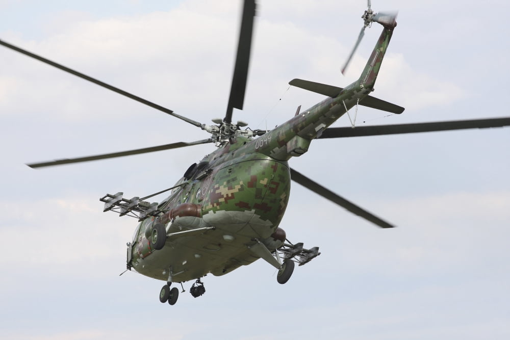 Slovak Air Force Mi-17 Hip in digital camouflage Canvas Art - Timm ZiegenthalerStocktrek Images (35 x 23)