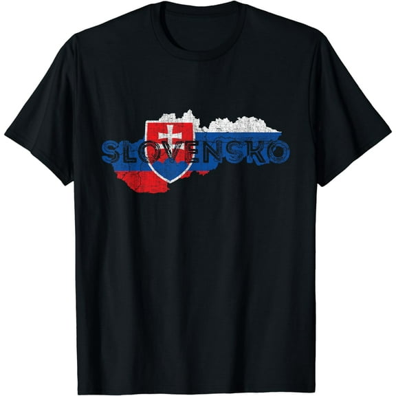 Slovak Map and Flag Souvenir - Distressed Slovakia T-Shirt mens t shirt，black，women，funny，misfits，men，journey，t-shirt