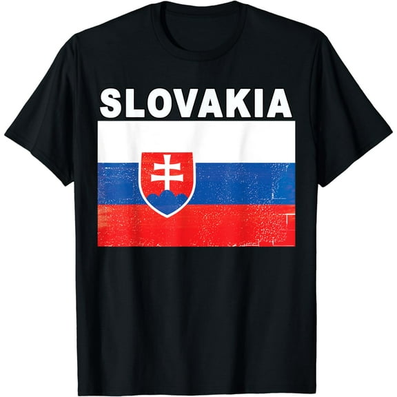 Slovakia Flag Distressed-effect Design T-Shirt mens t shirt，black，women，funny，misfits，men，journey，t-shirt
