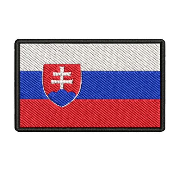 Slovakia Flag Embroidered Iron-on Patch