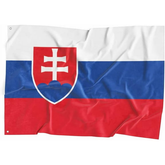 Slovakia National Flag Polyester Fiber 3x5 Feet Flag, Bright Colors And Anti-ultraviolet Fade Flag Indoor Outdoor Banner