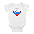 thumbnail image 1 of Slovenia Flag Heart Love Funny Baby Clothing Bodysuits Boy Girl Clothes, 1 of 5