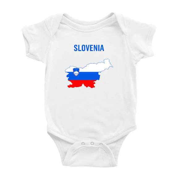 Slovenia Map Flag Clothes Unisex (White, 0-3 Months)