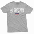 thumbnail image 1 of Slovenia T-shirt Slovenija Flag Mens Tee Shirt Nation Patriotic Tee Shirt (XX-Large Grey), 1 of 5