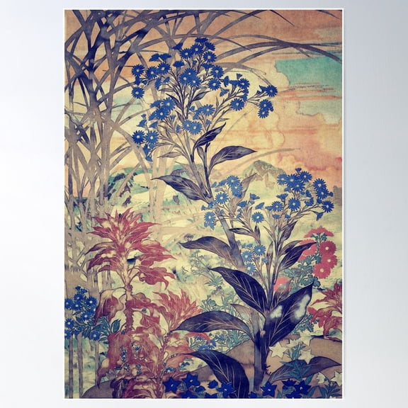 Slow Burning - Nature Landscape Poster Wall Art, Modern Wall Decor For Living Room Bedroom, 24x36 UNFRAMED