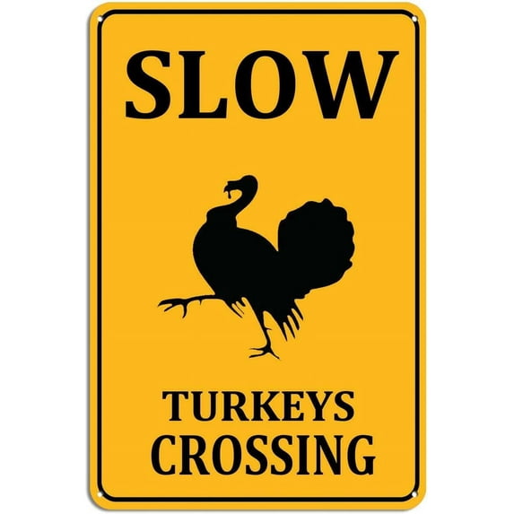 Slow Cat Crossing Sign Aluminum Black on Yellow Wall Decor for Home Cafes Office Pubs Club Indoor outdoor 8X12inch/Tin Sign