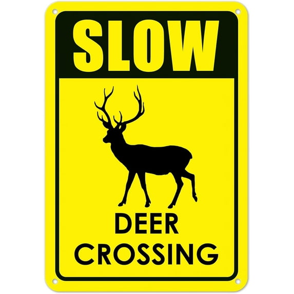 Slow Cat Crossing Sign - Caution Safety Signs, Warning Signs, Security Signs, Alt Room Decor, Indoor & Outdoor Signs for Home, Office, Work,16 X 12 Inch